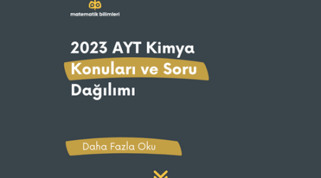 2023 AYT Kimya Konuları ve Soru Dağılımı